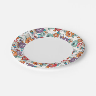 Abstract Elegance floral pattern 5 Paper Plate