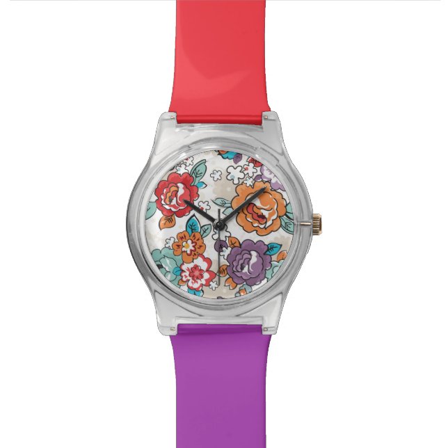 Abstract Elegance floral pattern 5 Watch (Close Up)