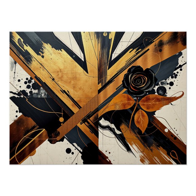 Abstract Elegance in Unique Art Poster (Front)