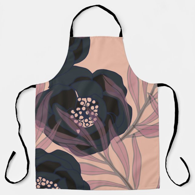 Abstract elegance pattern with floral background. apron (Front)