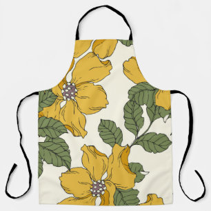 Abstract elegance pattern with floral background. apron