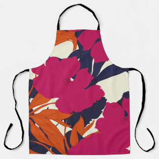 Abstract elegance pattern with floral background. apron