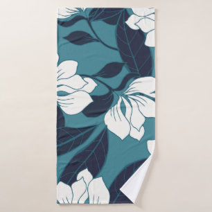 Abstract elegance pattern with floral background. bath towel