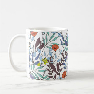 Abstract elegance pattern with floral background. coffee mug