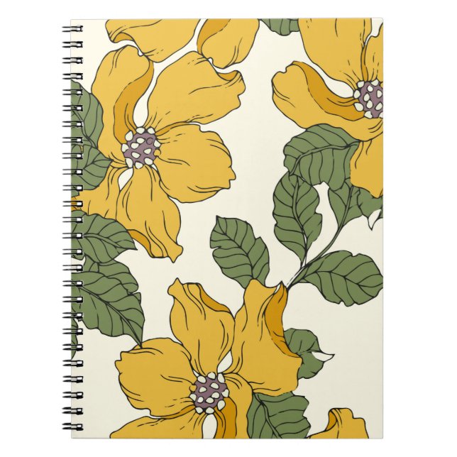 Abstract elegance pattern with floral background.  notebook (Front)