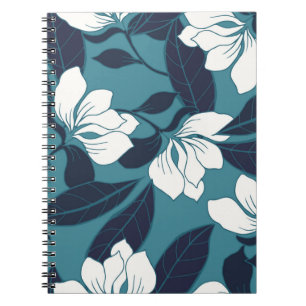 Abstract elegance pattern with floral background.  notebook