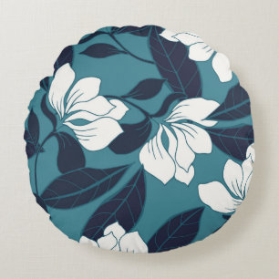 Abstract elegance pattern with floral background.  round cushion