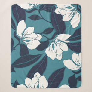 Abstract elegance pattern with floral background.  sherpa blanket