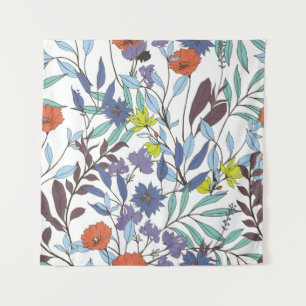 Abstract elegance pattern with floral background. tapestry