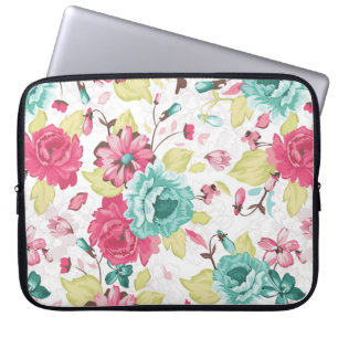 Abstract Elegance Seamless pattern with floral bac Laptop Sleeve
