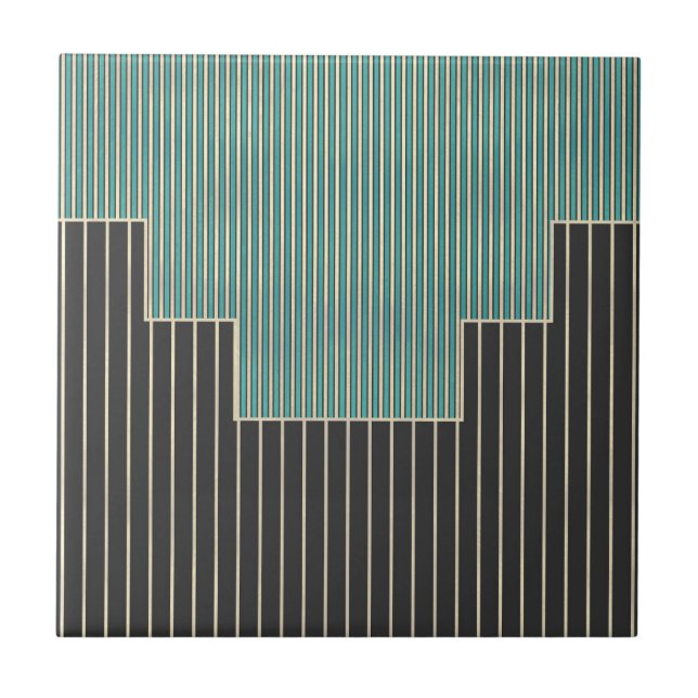 Abstract, elegant design, geometric, lines ceramic tile (Front)