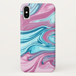 Abstract elegant fluid liquid marble flow texture iPhone x case