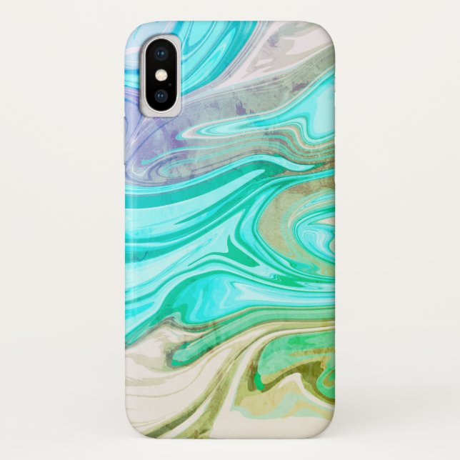 Abstract elegant fluid liquid marble flow texture  Case-Mate iPhone case (Back)