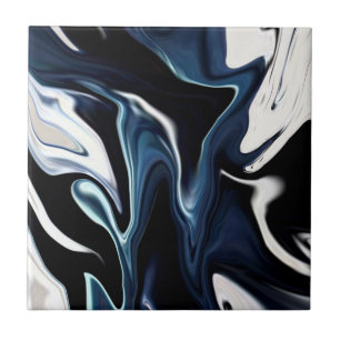 Abstract elegant fluid liquid marble flow texture ceramic tile