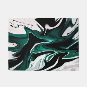Abstract elegant fluid liquid marble flow texture doormat