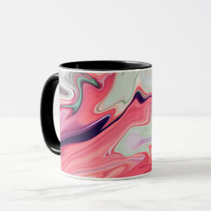 Abstract elegant fluid liquid marble flow texture mug