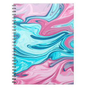 Abstract elegant fluid liquid marble flow texture notebook