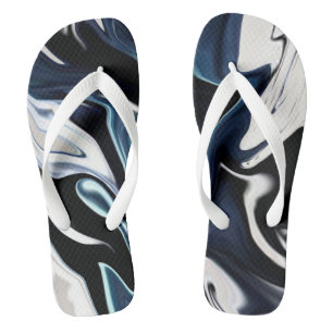 Abstract elegant fluid liquid marble flow texture thongs