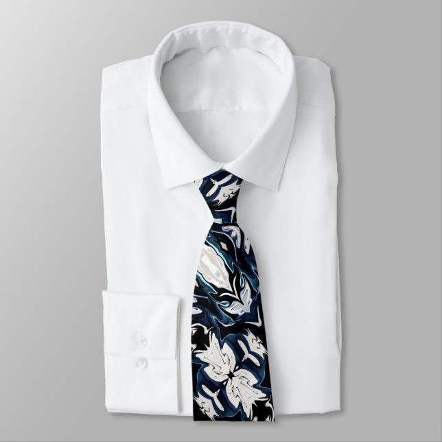 Abstract elegant fluid liquid marble flow texture  tie (Tied)