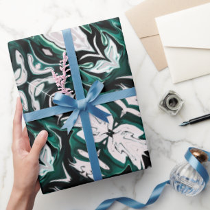 Abstract elegant fluid liquid marble flow texture  wrapping paper