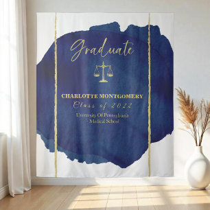 Abstract Elegant Law School Graduation Backdrop Tapestry