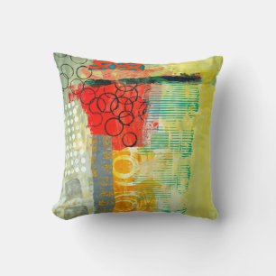 Abstract Elegant mixed Colourful painting pattern Cushion