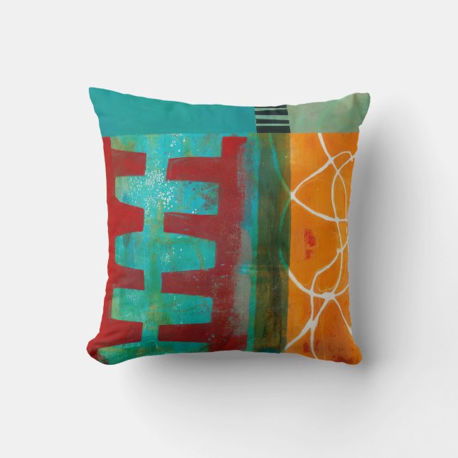 Abstract Elegant mixed Colourful painting pattern  Cushion (Front)
