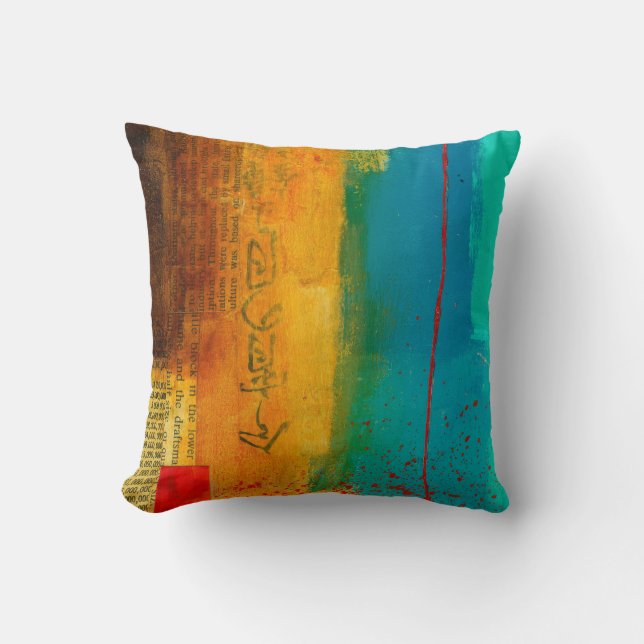 Abstract Elegant mixed Colourful painting pattern  Cushion (Front)