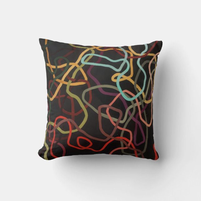 Abstract Elegant mixed Colourful painting pattern  Cushion (Front)