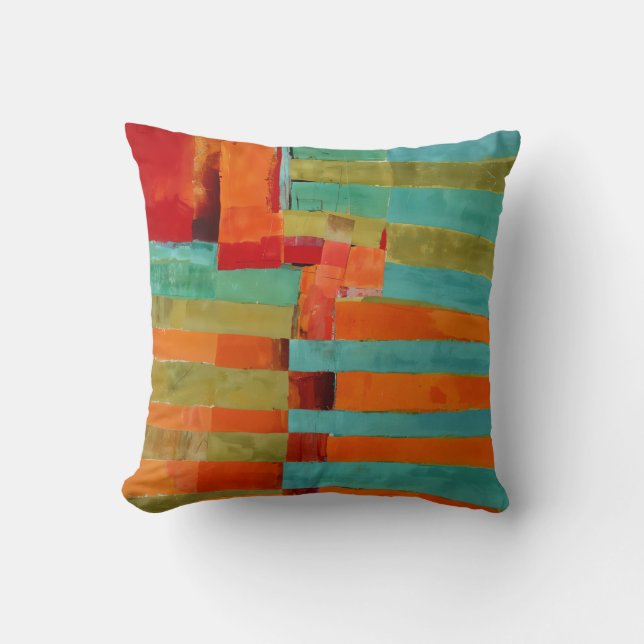 Abstract Elegant mixed Colourful painting pattern  Cushion (Front)
