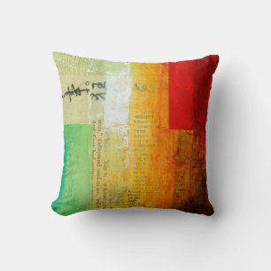 Abstract Elegant mixed Colourful painting pattern Cushion