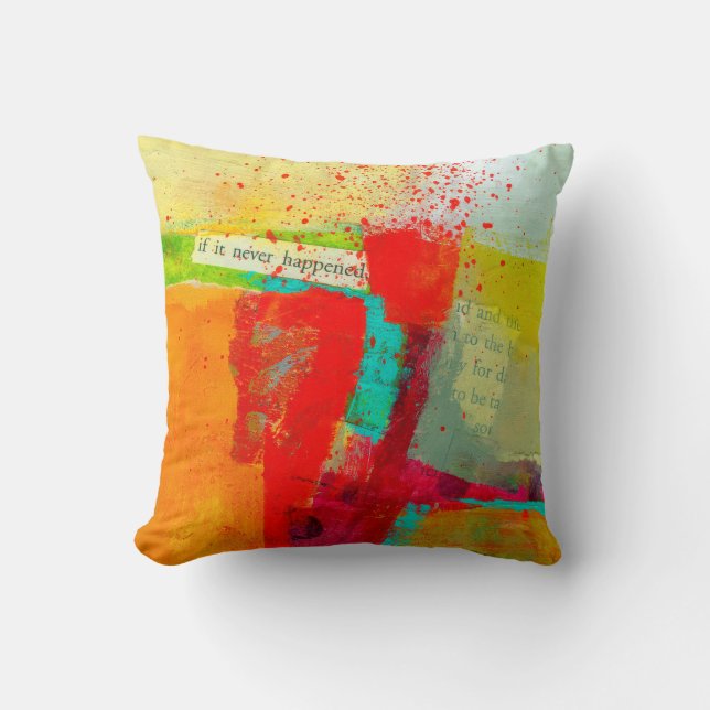 Abstract Elegant mixed Colourful painting pattern  Cushion (Front)