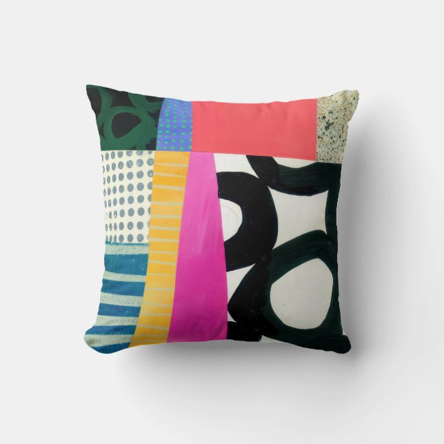 Abstract Elegant mixed Colourful painting pattern  Cushion (Front)