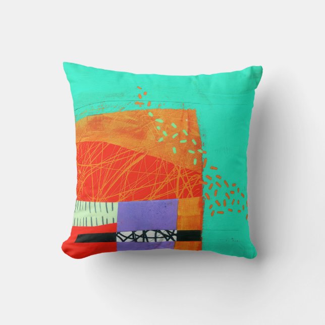 Abstract Elegant mixed Colourful painting pattern  Cushion (Front)