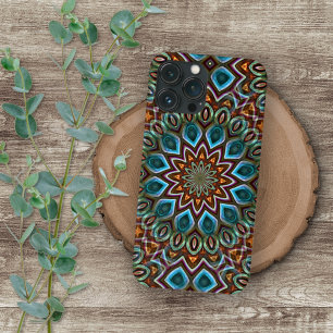 Abstract Elegant Modern Bohemian Mandala Art iPhone 16 Pro Max Case