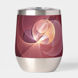 Abstract Elegant Modern Wine Red Fractal Art