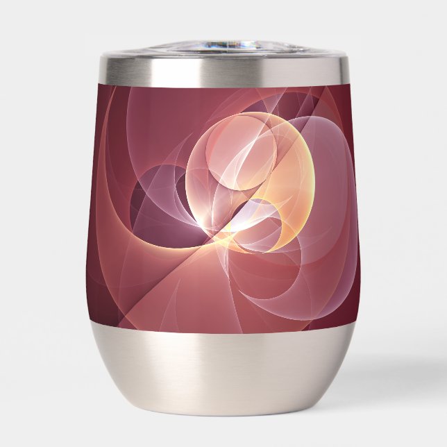 Abstract Elegant Modern Wine Red Fractal Art (Front)