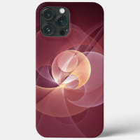 Abstract Elegant Modern Wine Red Fractal Art