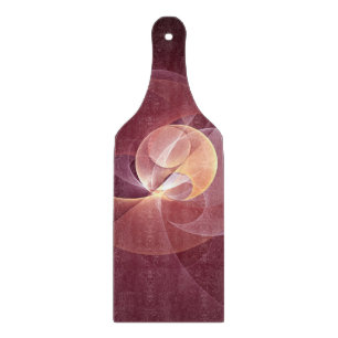Abstract Elegant Modern Wine Red Fractal Art Cutting Board