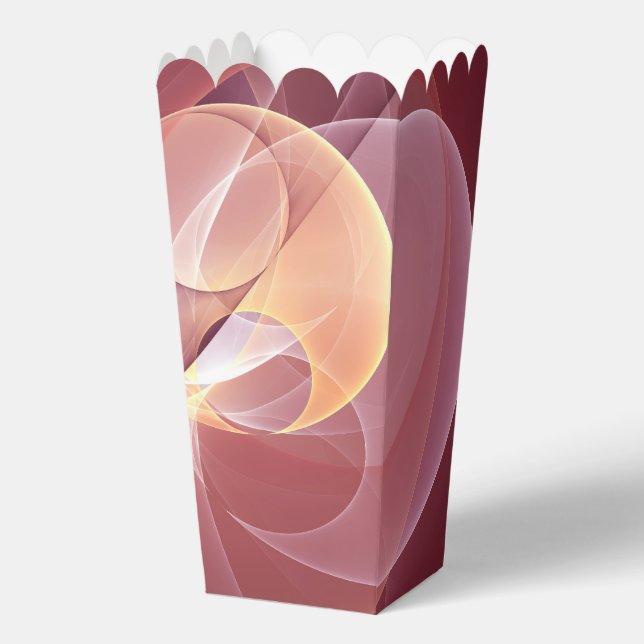 Abstract Elegant Modern Wine Red Fractal Art Favour Box (Front)