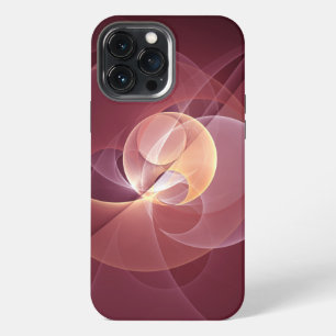 Abstract Elegant Modern Wine Red Fractal Art iPhone 13 Pro Max Case