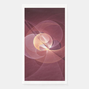 Abstract Elegant Modern Wine Red Fractal Art Napkin