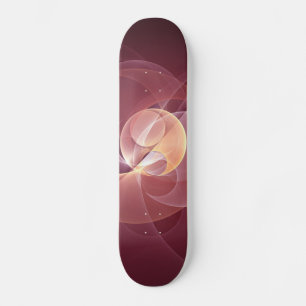 Abstract Elegant Modern Wine Red Fractal Art Skateboard