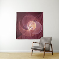 Abstract Elegant Modern Wine Red Fractal Art