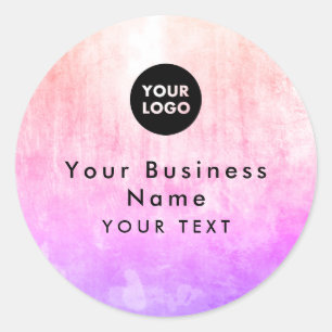 Abstract Elegant Pastel Pink Sun Classic Round Sticker