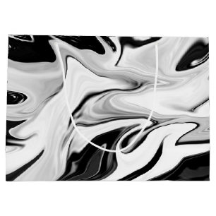 Abstract elegant retro colours digital fluid larg large gift bag