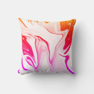 Abstract elegant retro colours digital fluid textu cushion