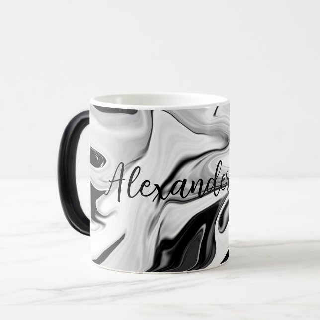 Abstract elegant retro colours digital fluid textu magic mug (Front Left)