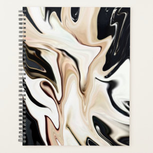 Abstract elegant retro colours digital fluid textu planner