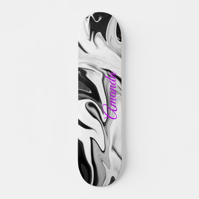 Abstract elegant retro colours  skateboard (Front)